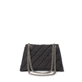 Balenciaga Black Fabric And Leather Shoulder Bag